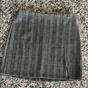 BOHME Classic Black and White Plaid Skirt